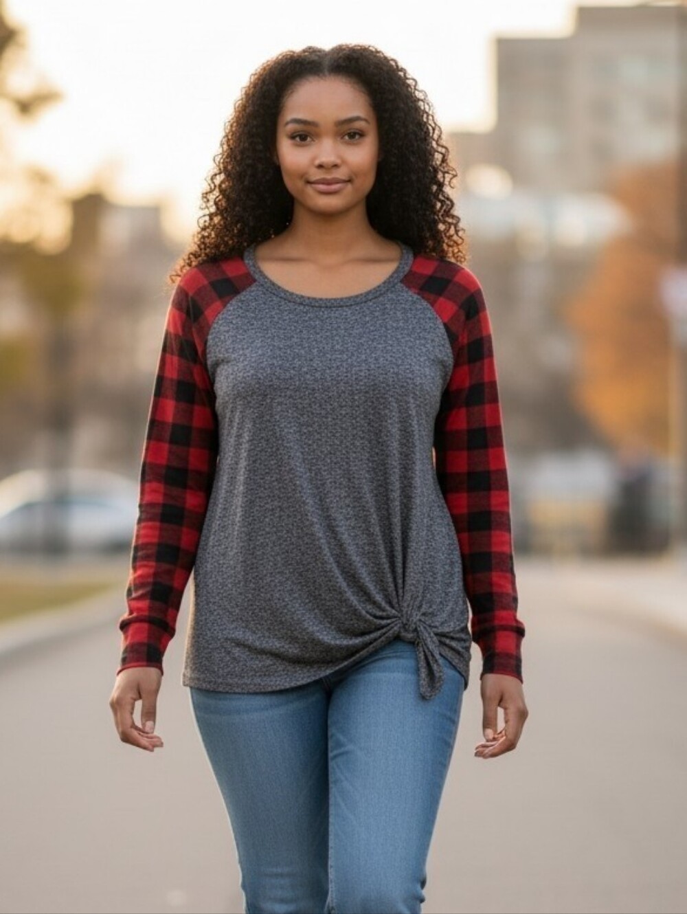 MAURICE'S Metallic Black AND RED Knit Top